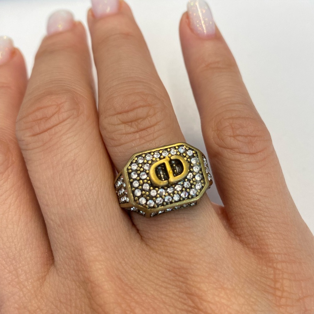 Dior Ring with rhinestones Medium/ Adjustable size